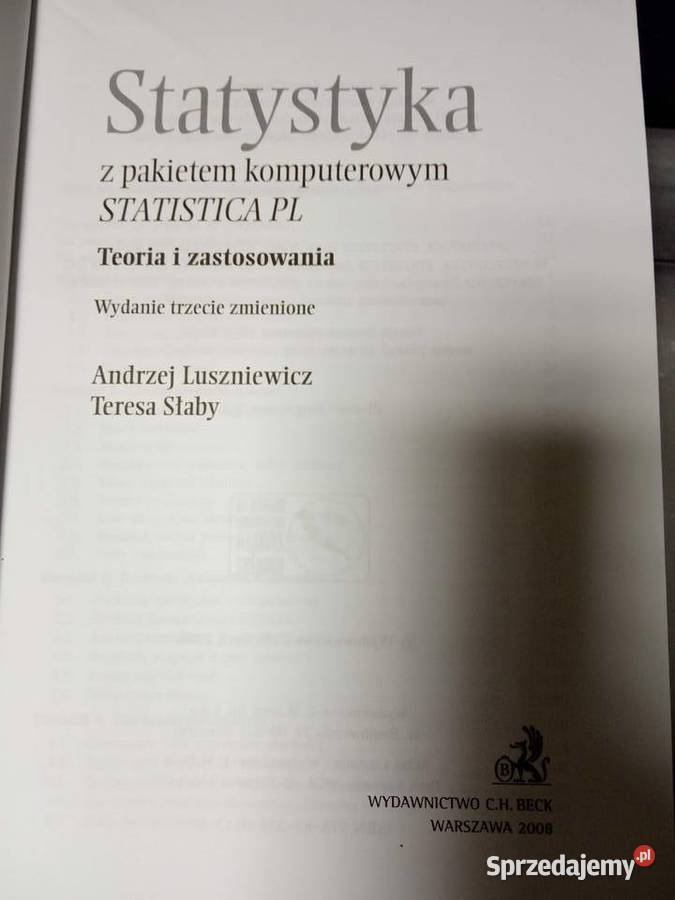 Statystyka antykwariat księgarnia książki studia Warszawa