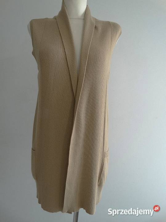 Kamizelka Wełniana z Angorą Camelowa Sweter Swetry i golfy Łomża