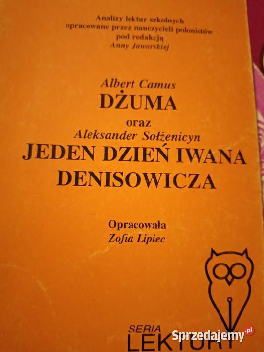 Dżuma Jeden dzień Biblioteka Analiz Literackich Warszawa
