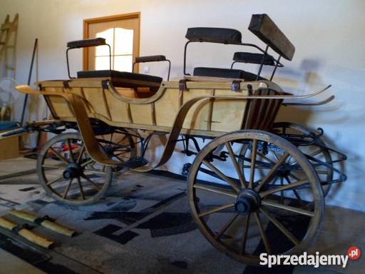 Bryczka konna wóz drewniany stan idealny dolnośląskie Lubań