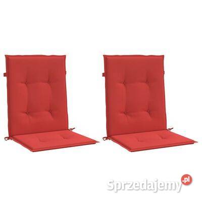 vidaXL Poduszki na krzesła ogrodowe 2 czerwone Warszawa
