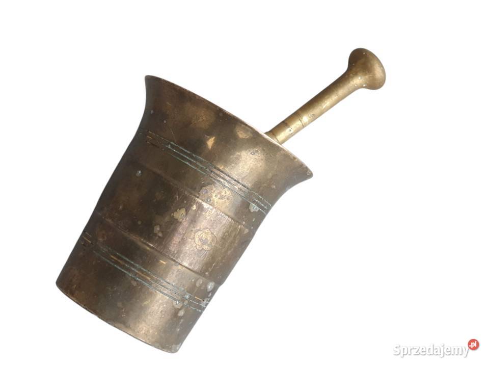 Stary mosiężny moździerz kuchenny lata 4050 Cieszyn