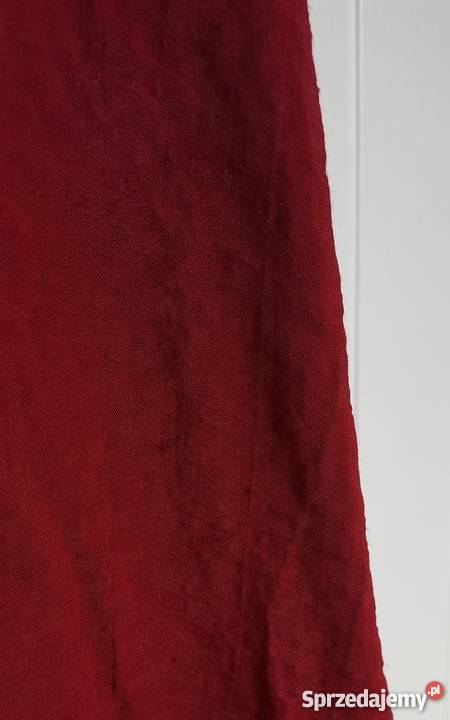 Bordowa bluzka top Rosseline L XL dekolt krótki krótki Bluzki i koszule