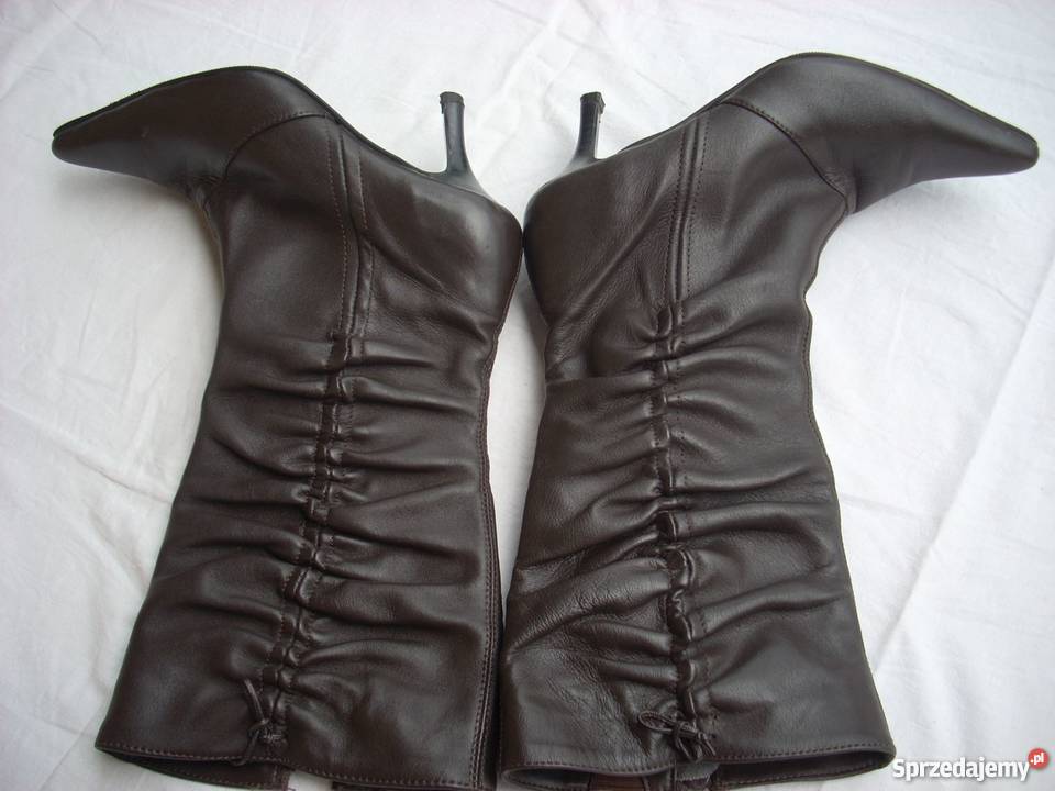 Skórzane Lekkie Kozaki Idealne J Nowe 38 skóra Nowy Sącz