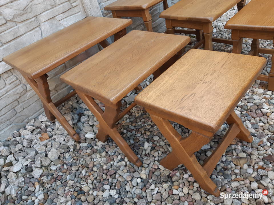 Stoliki Trojaki Kwietniki Stolik Kwietnik Dębowe Drezdenko