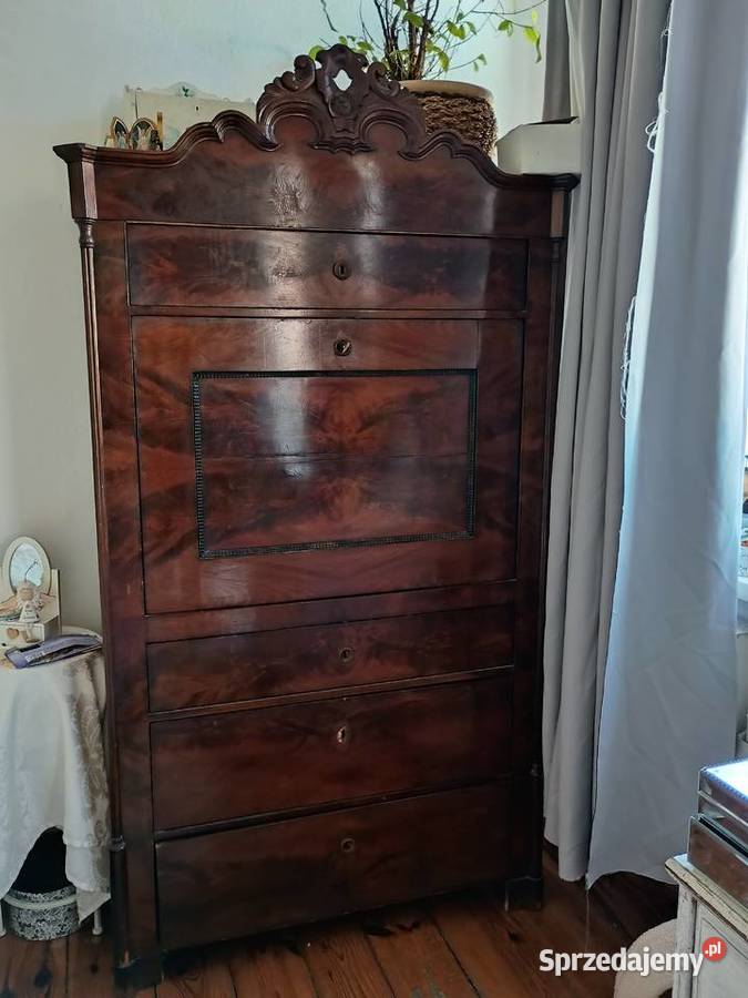 Sekretera biurko biedermeier antyki vintage Antyki Wrocław