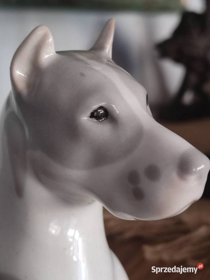 Klasyk Vintage Porcelanowy Dog Niemiecki sprzedam