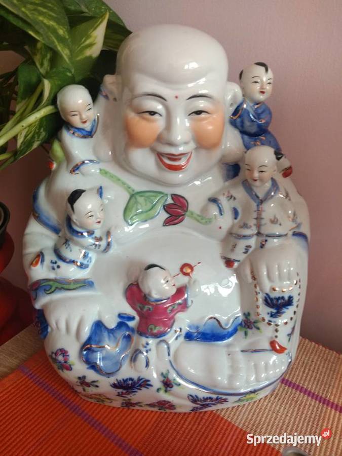 Uśmiechnięty Budda Figurka porcelanowa Chiny Radom