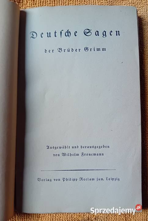 Deutsche Sagen Der Brueder Grimm Philipp Reclam Koźminek sprzedam