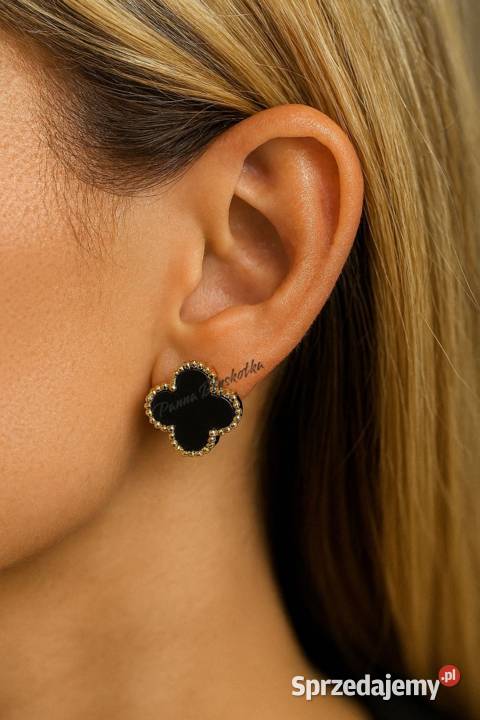 Kolczyki Van Cleef Arpels Alhambra czarny onyks