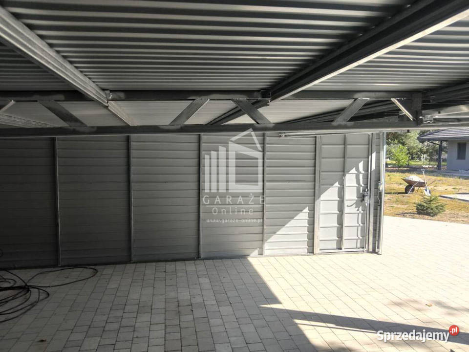 GARAZ BLASZANY 6m x 6m wiata 3m drzwi Antracyt Olsztyn