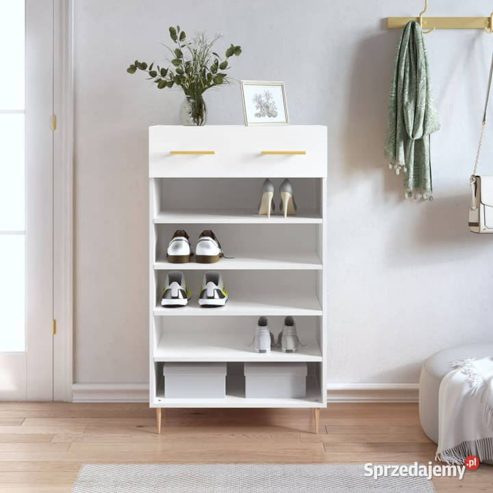 Szafka na buty biała 60x35x105 materiał Warszawa
