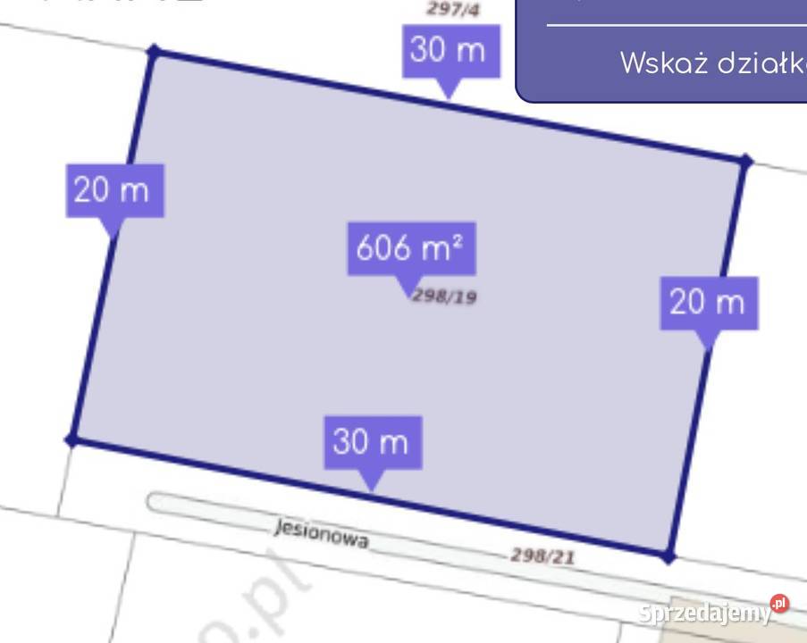 Sprzedam działkę 606m2 Kostkowice k Kroczyce
