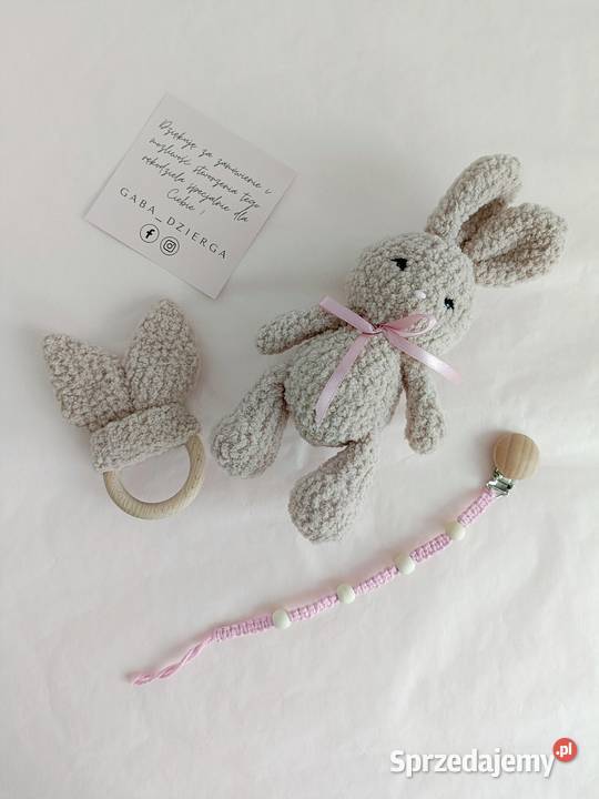 Zestaw handmade maskotka zawieszka do smoczka Rzeszów sprzedam