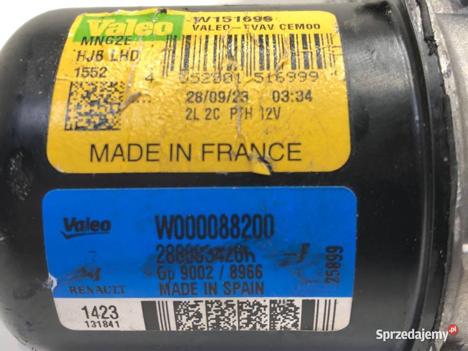 SILNIK WYCIERACZEK PRZÓD RENAULT CAPTUR II osobowe Silniki wycieraczek sprzedam