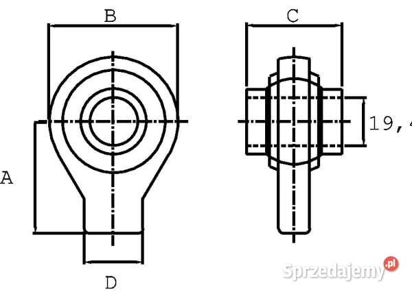 Końcówka siłownika G257 KR L40 mm KR25740U Kamionna sprzedam