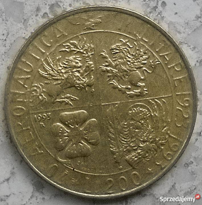 WŁOCHY200 LIRÓW1993 r