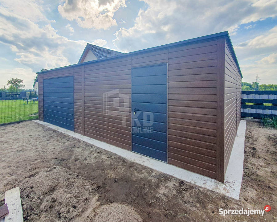 Garaż Blaszany 8x6m Brama Uchylna Drzwi Toruń