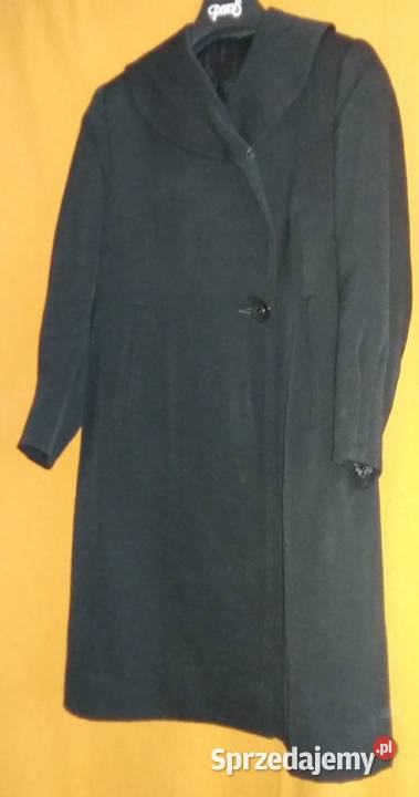 Płaszcz zabytkowyhistoryczny wełniany na Tkaniny Łódź sprzedam