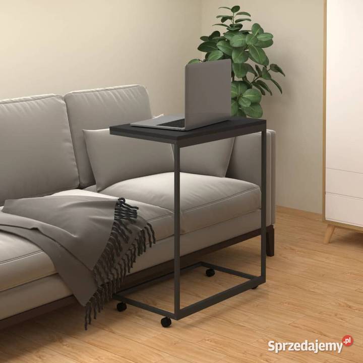 vidaXL Stolik boczny na kółkach czarny 55x35x70 sprzedam