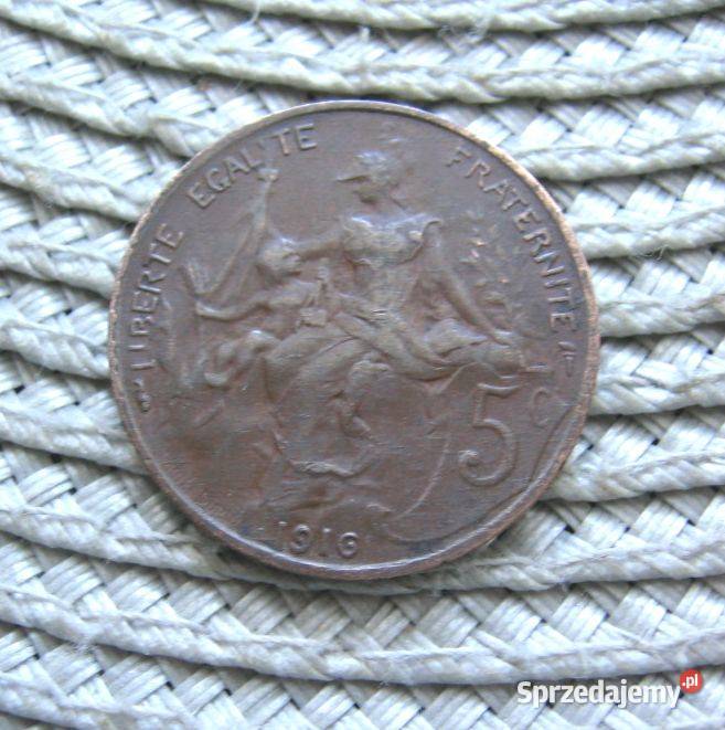 Francja 5 Centynów 1916r