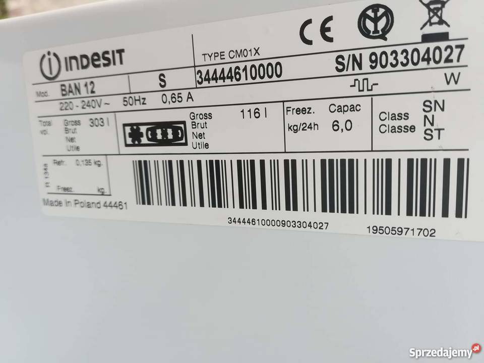 Srebrna lodówka INDESIT BAN12 175 możliwy Lodówki i zamrażarki Warszawa