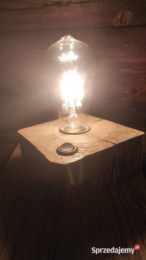 Lampka drewniana rustykalna loftowa warmińsko-mazurskie