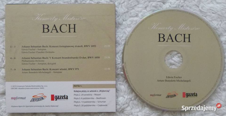 Płyta CD Johann Sebastian Bach 3 koncerty Warszawa sprzedam