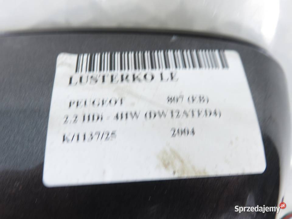 LUSTERKO LEWE PEUGEOT 807 9 PIN