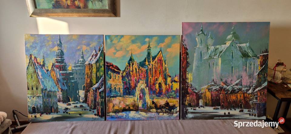 Obraz olejny Walery Stratovich Zaczarowana Częstochowa