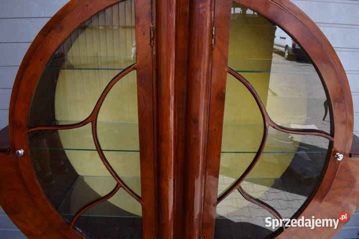 Duża Witryna Art Deco Gięte Drewno Szafa Kraków
