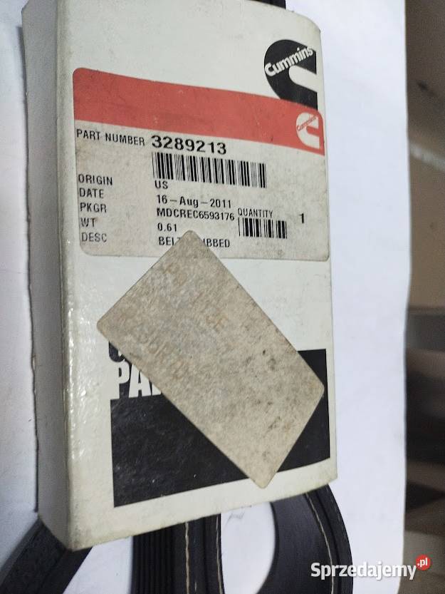 Pasek wielorowkowy 8PK1740 3289213 CUMMINS Pozostałe mazowieckie Mława sprzedam
