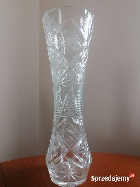 Wazon Kryształowy Wysoki 31 PRL Wałbrzych