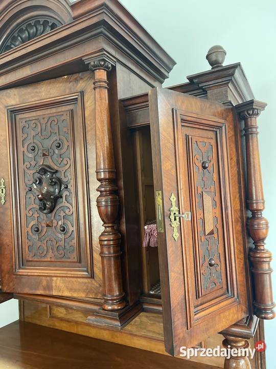 Piękny stary drewniany kredens dolnośląskie sprzedam
