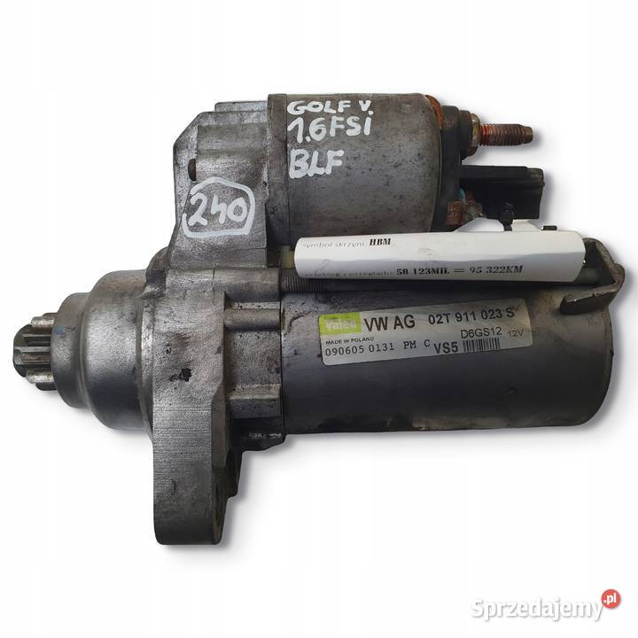 ROZRUSZNIK VW Golf V 16 FSI valeo 02T911023S osobowe Chełm