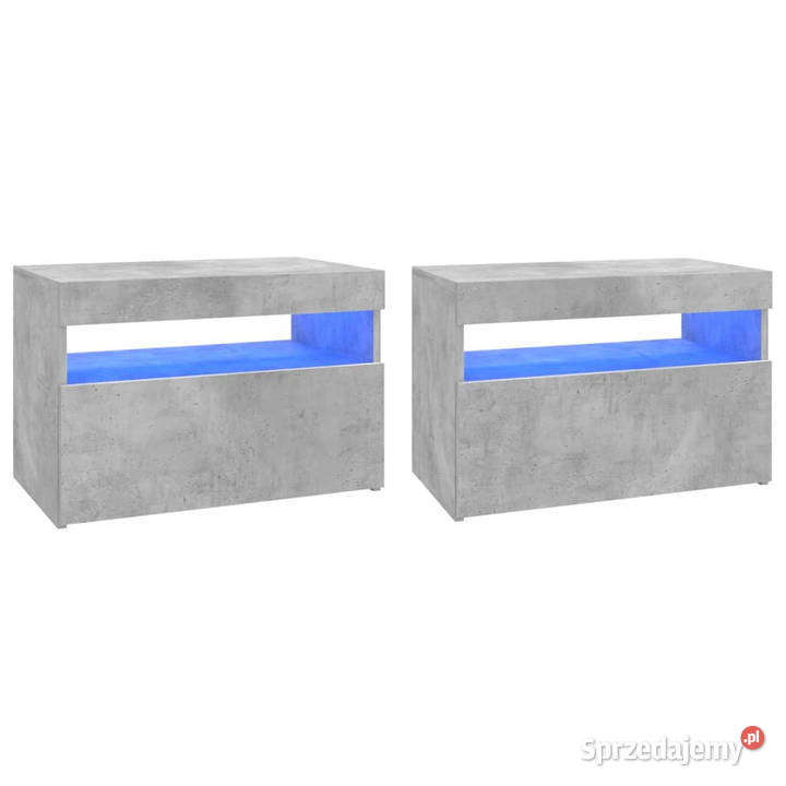 Szafki TV z LED 2 szarość betonu 60x35x40 Warszawa