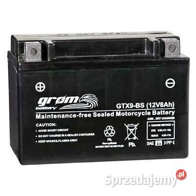 Akumulator motocyklowy GROM GTX9BS YTX9BS 12V wielkopolskie Kalisz