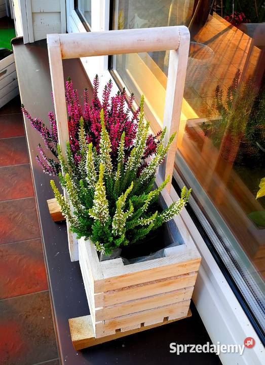 Doniczka drewniana osłonka drewniana świętokrzyskie Radków