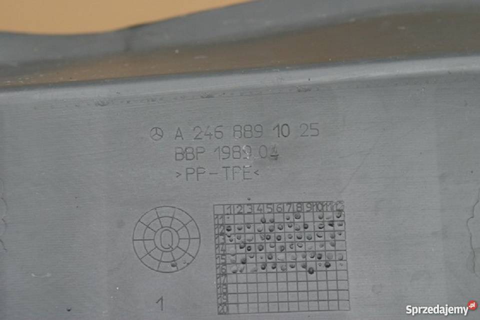 B KLASA WYGŁUSZENIE MASKOWNICA BŁOTNIKA PRAWA osobowe Karoseria