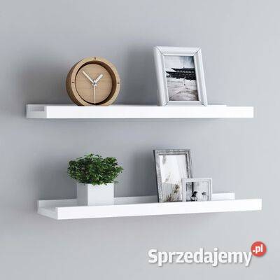 vidaXL Półki ścienne na zdjęcia 2 białe 40x9x3 Warszawa