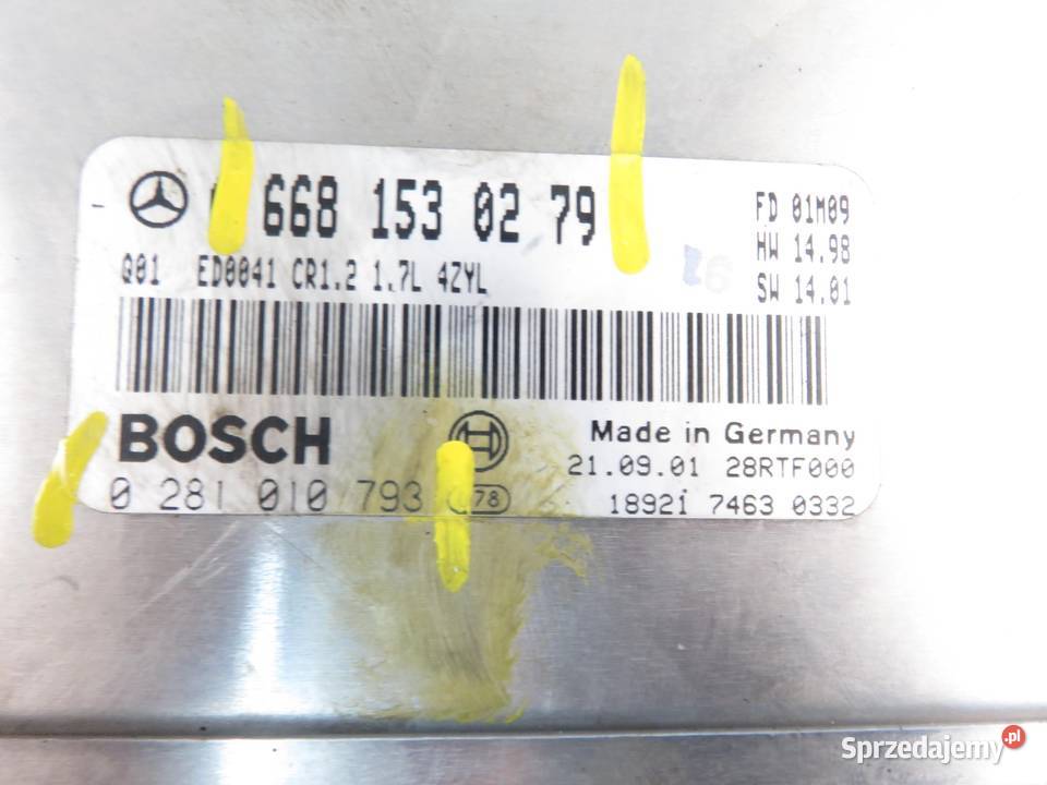 STEROWNIK MERCEDESBENZ W168 A 170 CDI 6681530279