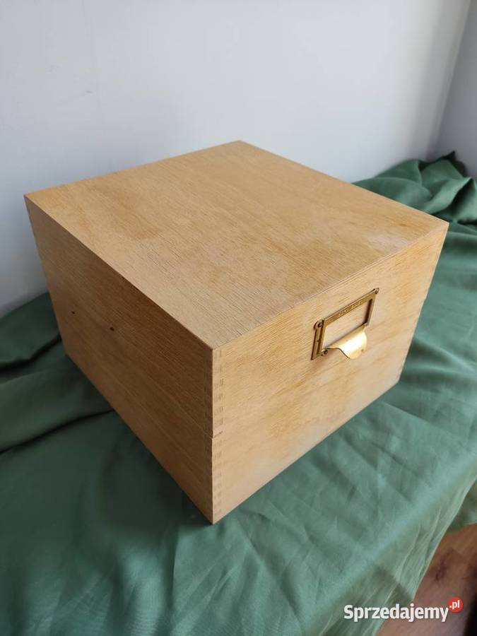 Skrzynka katalogowa drewniana Soennecken Głuchołazy