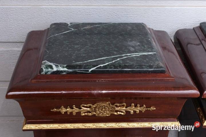 Dwa Postumenty w Stylu Boulle z Malunkami Kraków