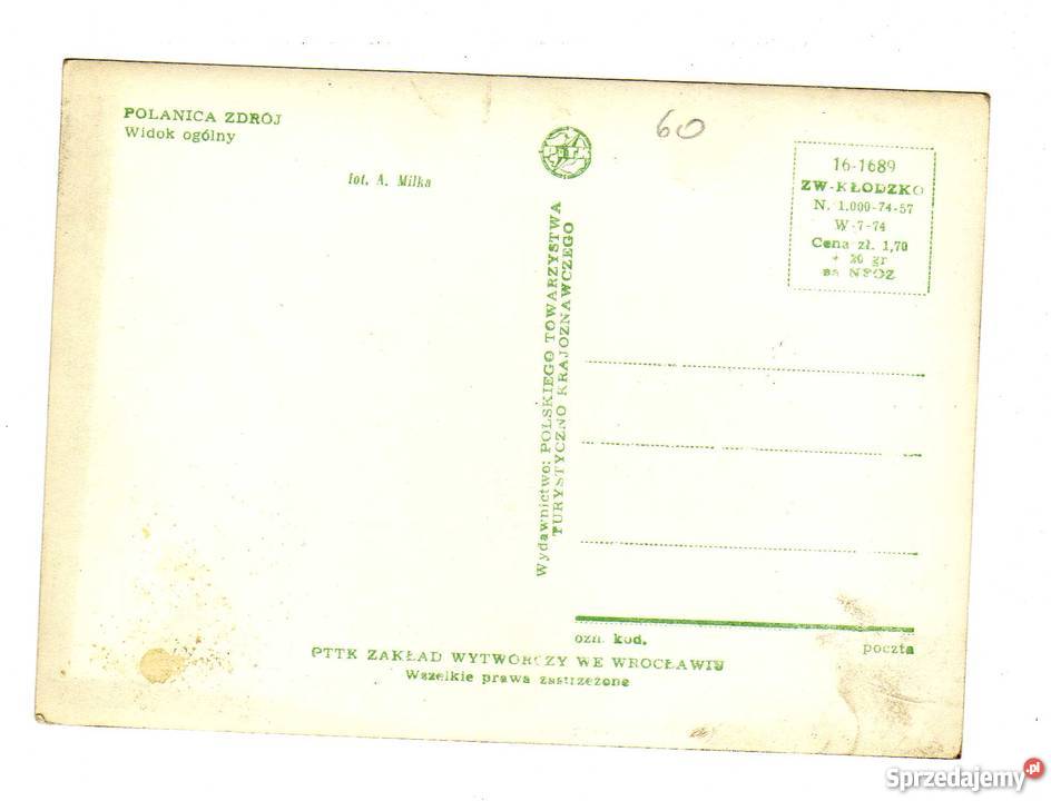 POLANICA ZDRÓJ WIDOK OGÓLNY POCZTÓWKA CZARNO Krynki sprzedam