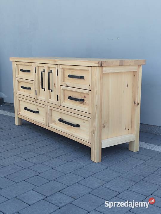 Komoda drewniana 150x48x75 Naturalne drewno Zduńska Wola