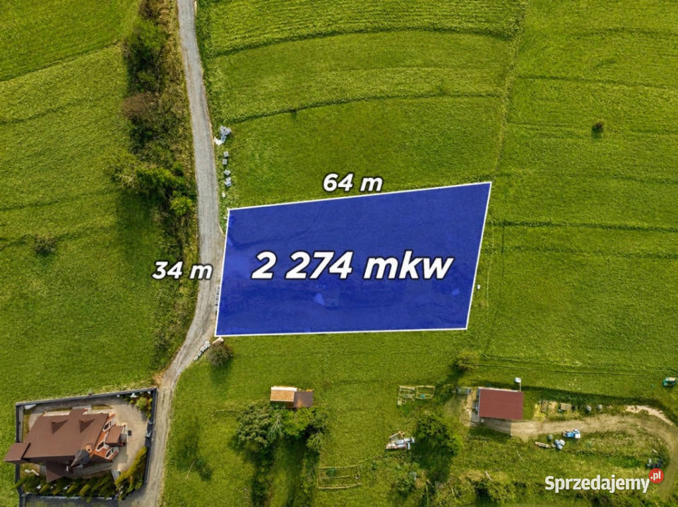 Działka widokowa w Rzepiskach 2274m2 Sprzedaż małopolskie