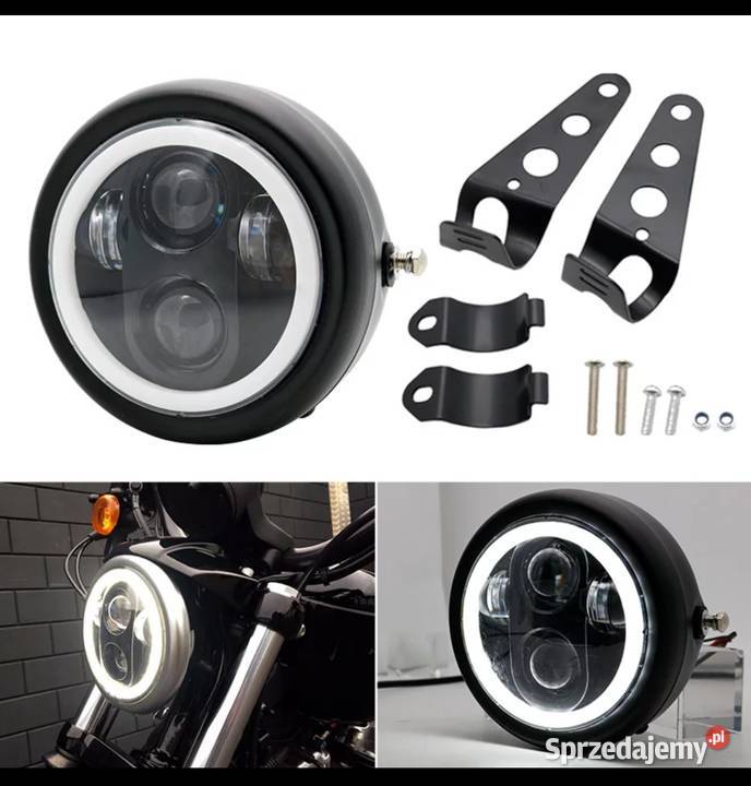 Lampa H4 LED Angel Eye 5 75 cala DRL Custom