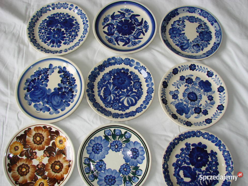 Włocławek fajansowy talerz 20 PRL Pruszcz Gdański