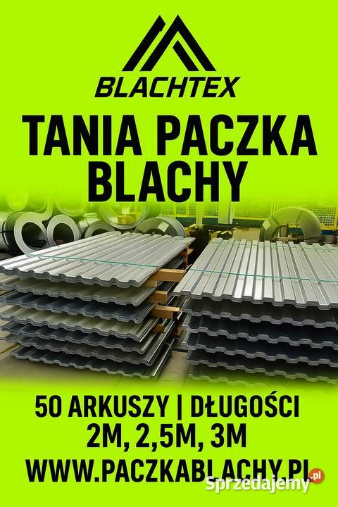 Paczka blachy OCYNK 060mm 25m arkusze 1999m2 na Sanok