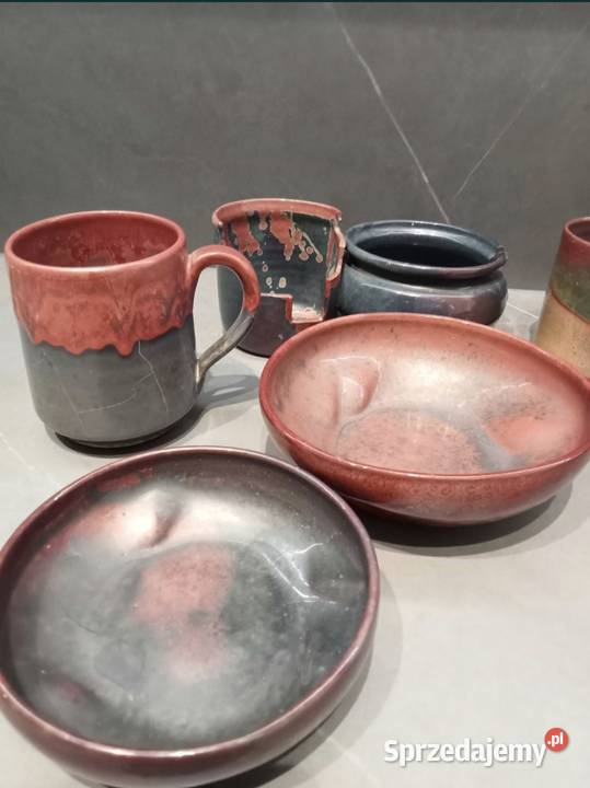 Zestaw 10 ceramicznych przedmiotów użytkowych Lublin